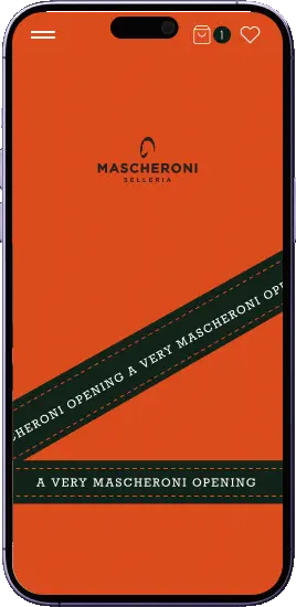 Mascheroni Selleria mobile shop opening animation