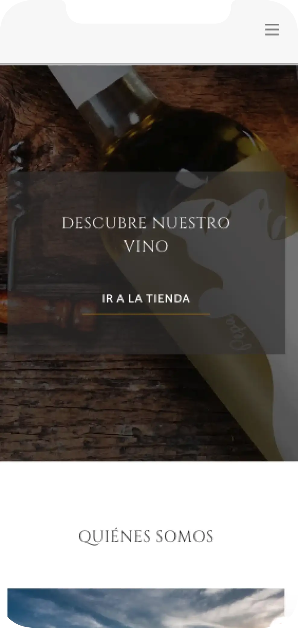 Tall product shot of an Atelier de Vino bottle, third label variation