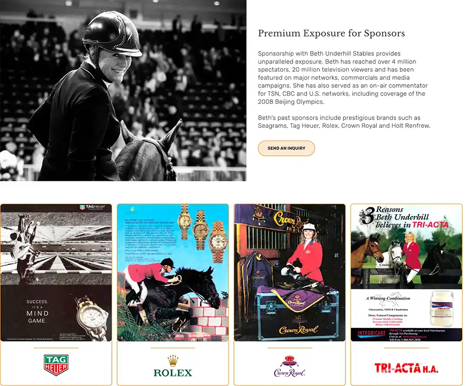 Premium exposure for sponsors — press photography beside sponsor logos