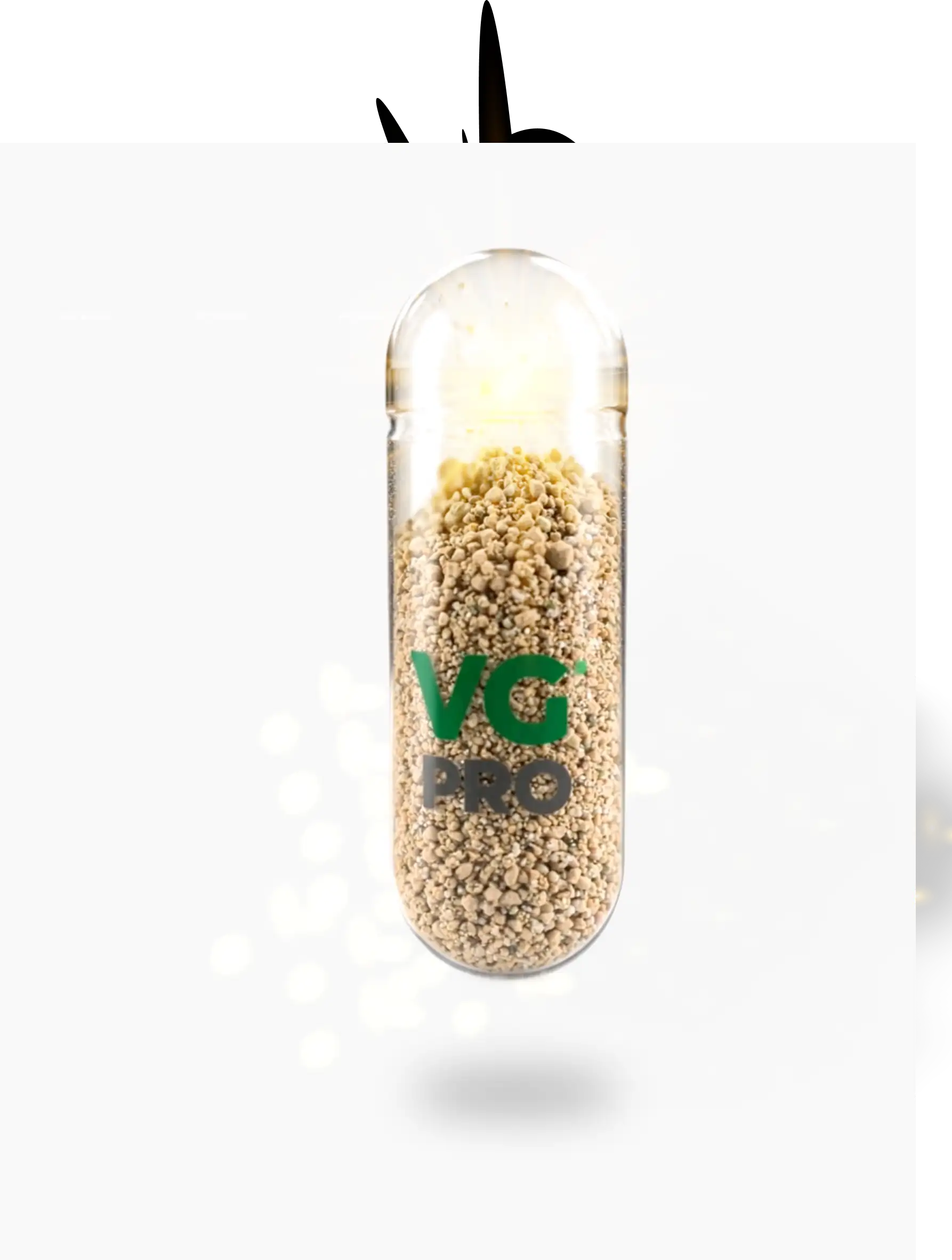 Продуктът на Phytolife е изправен вертикално пред мека зелена растителност.